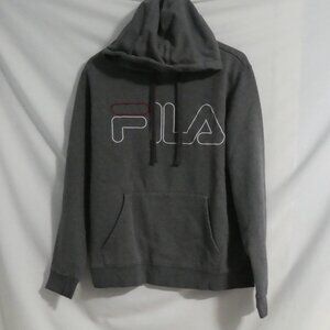 FILA | medium | Classic Grey Hooded Sweatshirt - Hoodie | Bold Fila Front